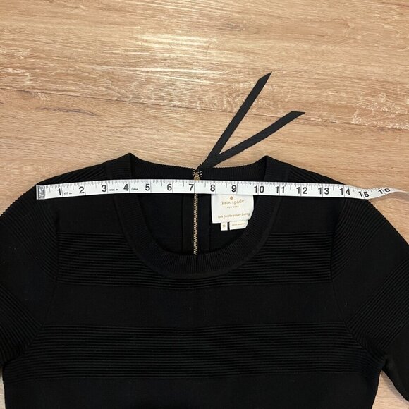 Kate Spade New York textured stripe sheath dress in Black Size - Medium - Picture 11 of 12